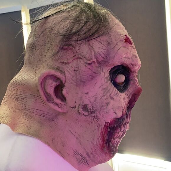 Scary Skull/Skeleton Full Head Mask Halloween Costume One Size NEW - Picture 4 of 5